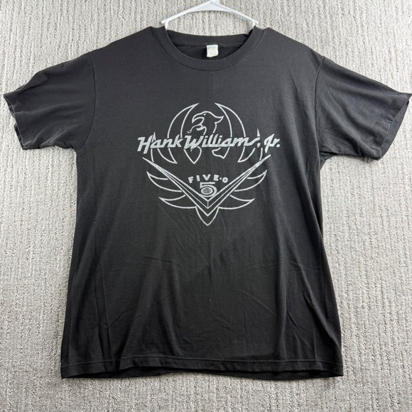 Sportswear Other - Sportswear Hank Williams Jr Five-O Tour T-Shirt Mens Size L Black Vintage 1985